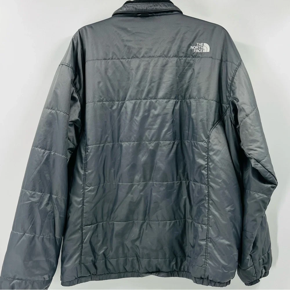 The North‎ Face Men's Primaloft Quilted Black Puffer Outdoor Jacket Grey Size XL